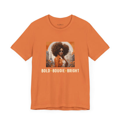 T-Shirt - Black Girl Magic Bold Bougie Shining Bright Vintage Collage Tee