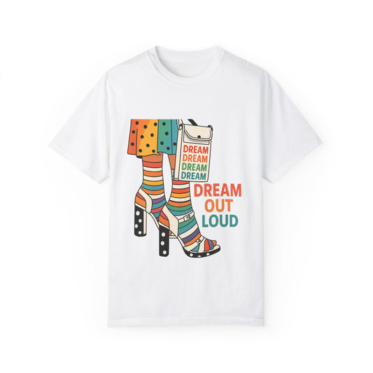 Dream Out Loud Rainbow-Inspired T-shirt with Empowering Message