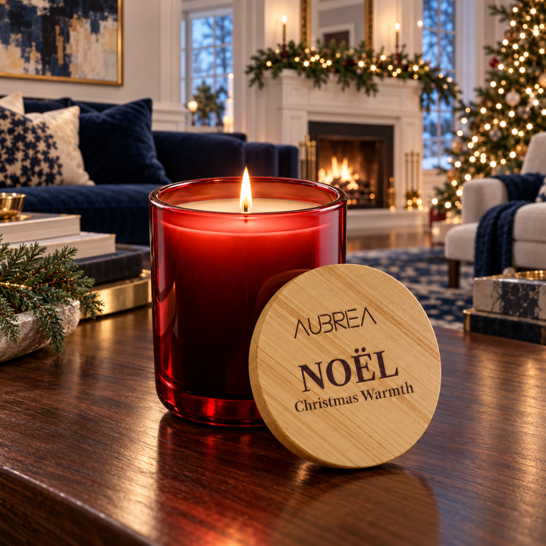 NOËL — 14oz Christmas Warmth Luxury Soy Candle. Make room for the joy.