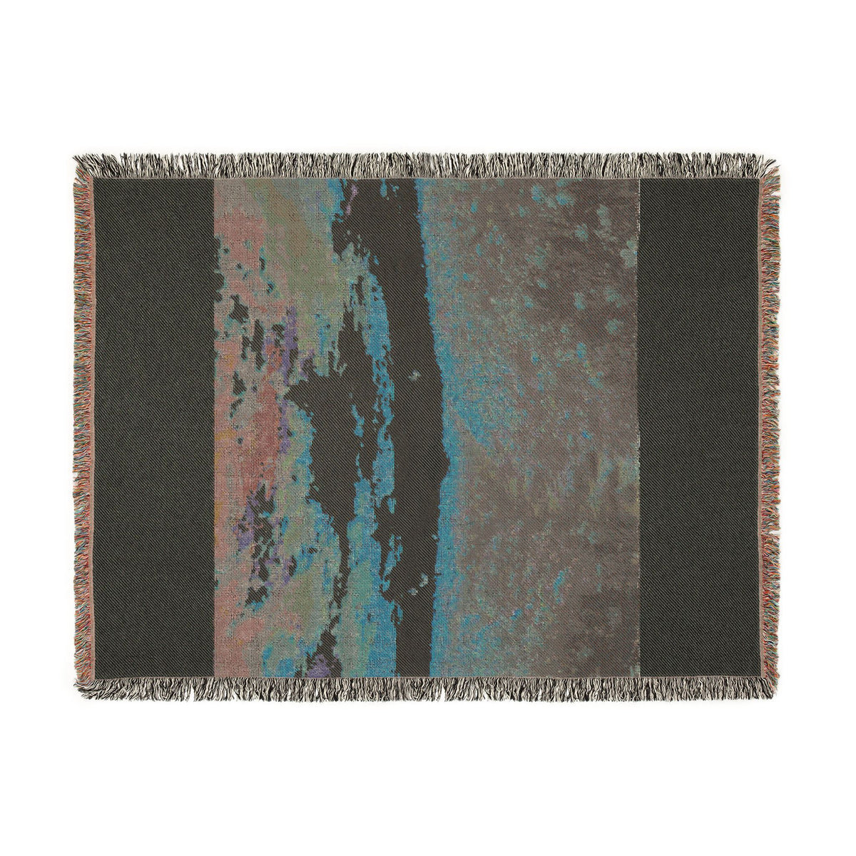 Serene Landscape at Dawn Woven Throw — Wildflower Tapestry | 100% Cotton