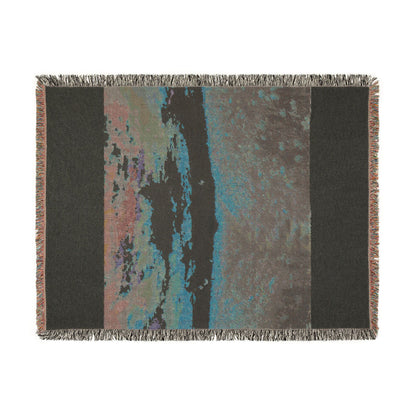 Serene Landscape at Dawn Woven Throw — Wildflower Tapestry | 100% Cotton