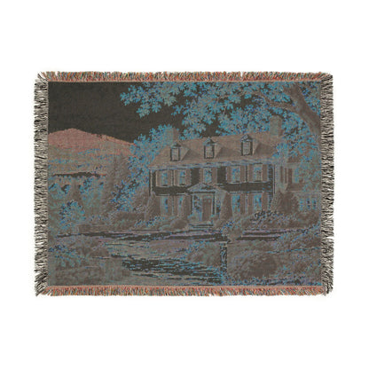 Autumn at Home Woven Throw — Colonial Landscape | 100% Cotton