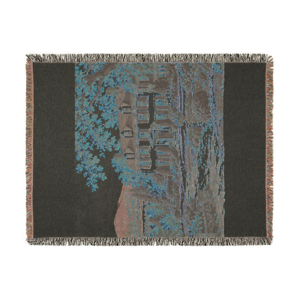 Autumn at Home Woven Throw — Colonial Landscape | 100% Cotton