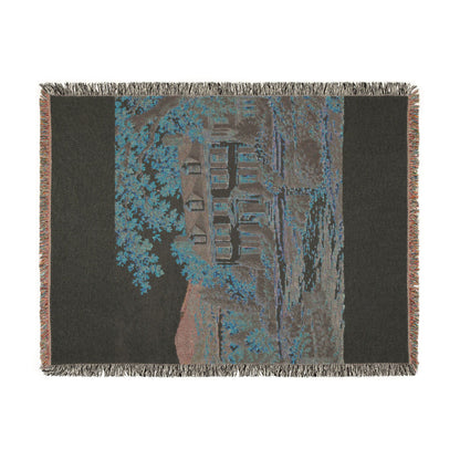 Autumn at Home Woven Throw — Colonial Landscape | 100% Cotton