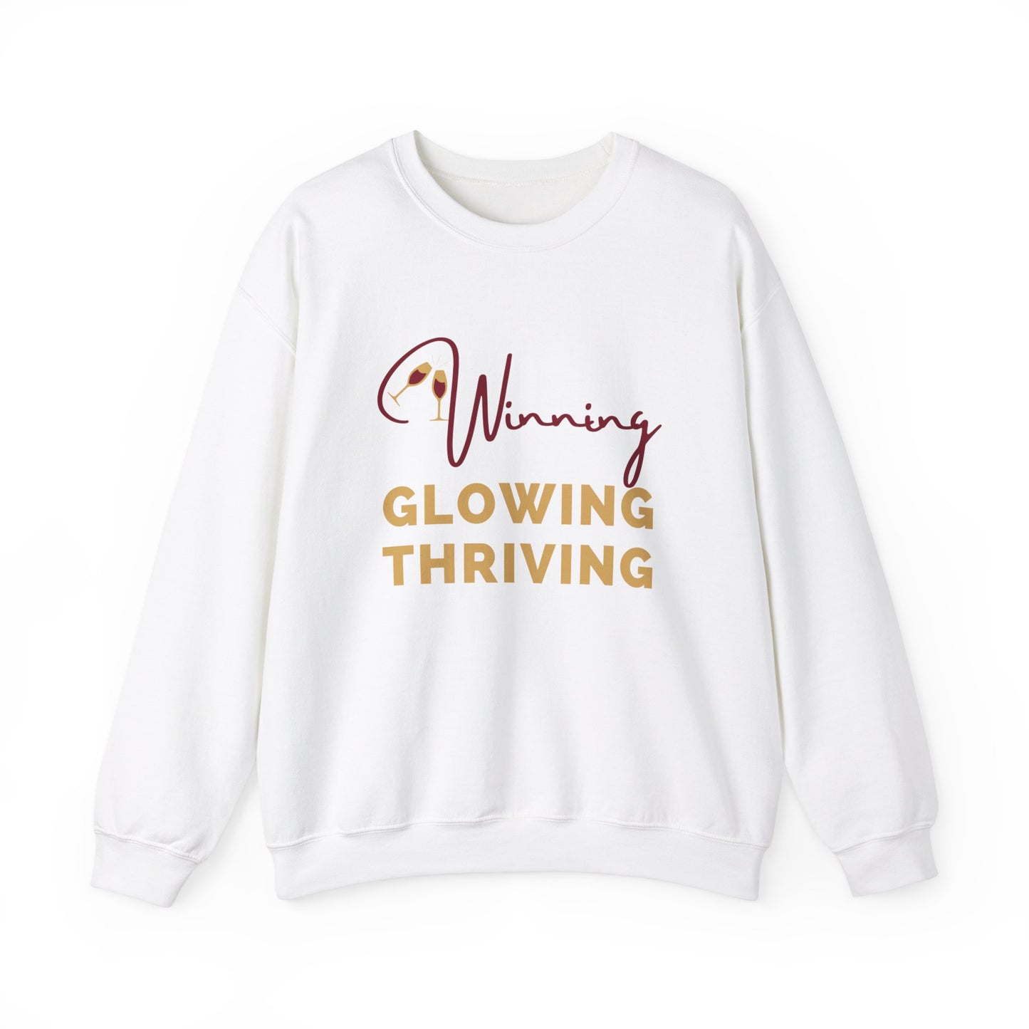 WINNING, GLOWING, THRIVING CREWNECK SWEATSHIRT