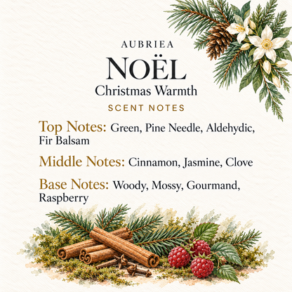 NOËL — 14oz Christmas Warmth Luxury Soy Candle. Make room for the joy.