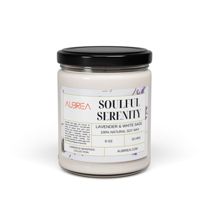 Soulful Serenity White Sage & Lavendar Scented Soy Candle, 9oz