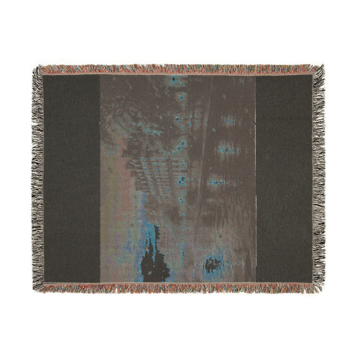 Seine at Dusk Woven Throw — Paris Autumn River Landscape | 100% Cotton