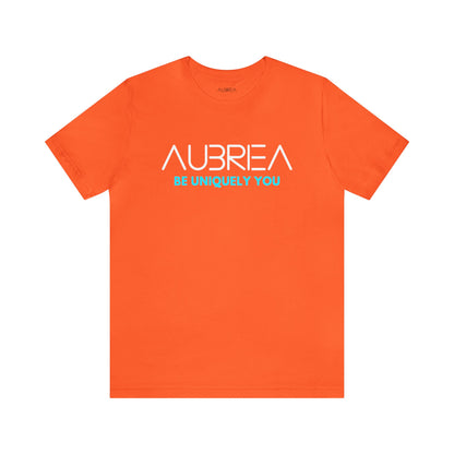 AUBRIEA COLOR LOGO CREWNECK UNISEX JERSEY SHORT SLEEVE TEE