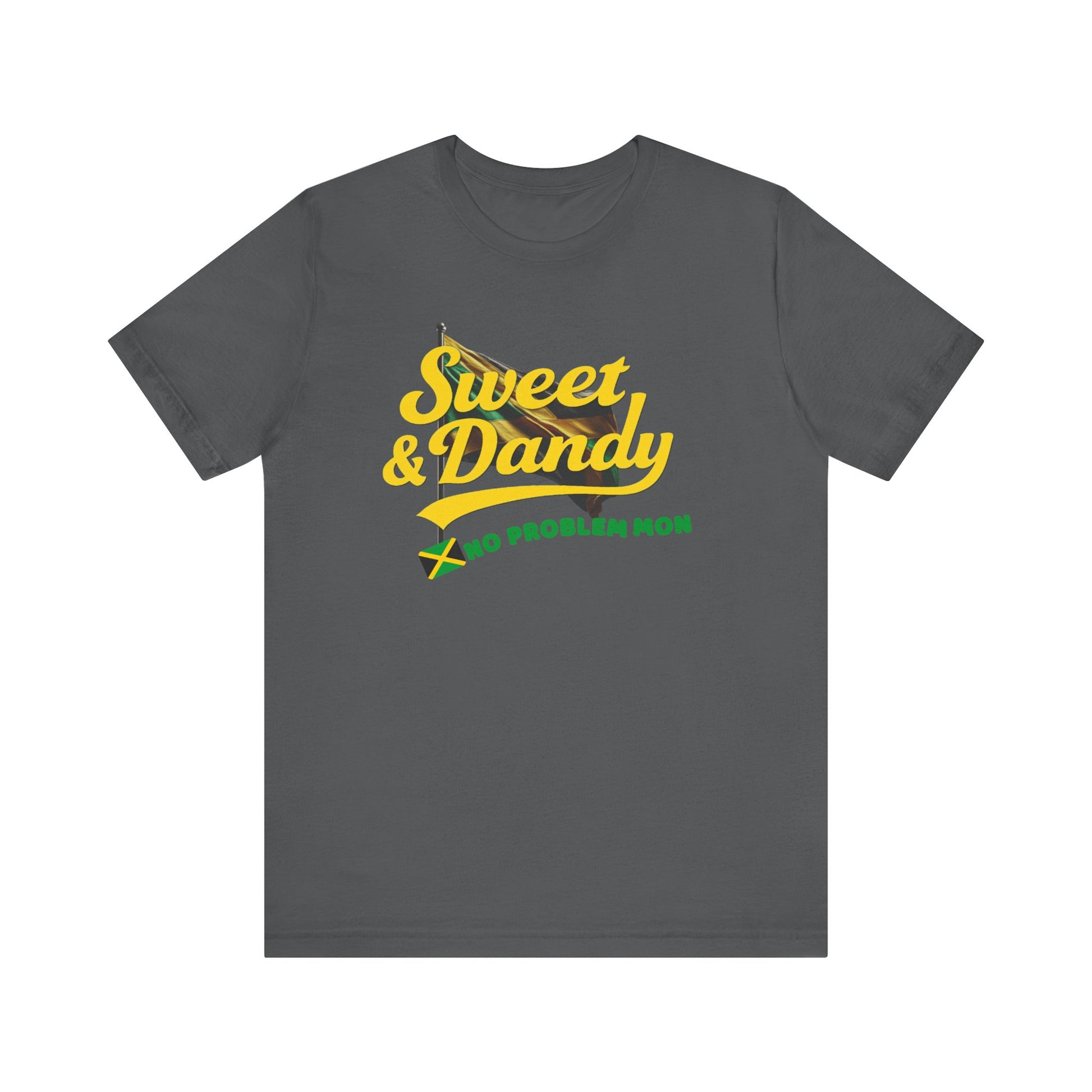 Sweet & Dandy Jamaica Hurricane Melissa Relief Gray Shirt. Limited edition tee supporting Hurricane Melissa recovery in Jamaica. 100% of proceeds donated. 🇯🇲