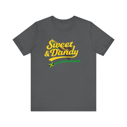 Sweet & Dandy Jamaica Hurricane Melissa Relief Gray Shirt. Limited edition tee supporting Hurricane Melissa recovery in Jamaica. 100% of proceeds donated. 🇯🇲