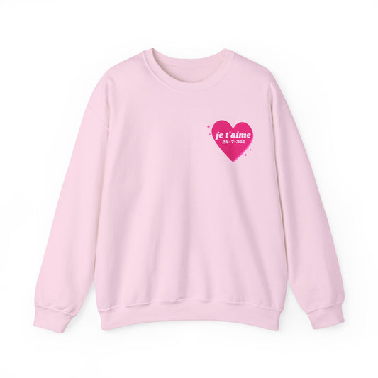 JE T'AIME I LOVE YOU 24-7-365 SWEATSHIRT