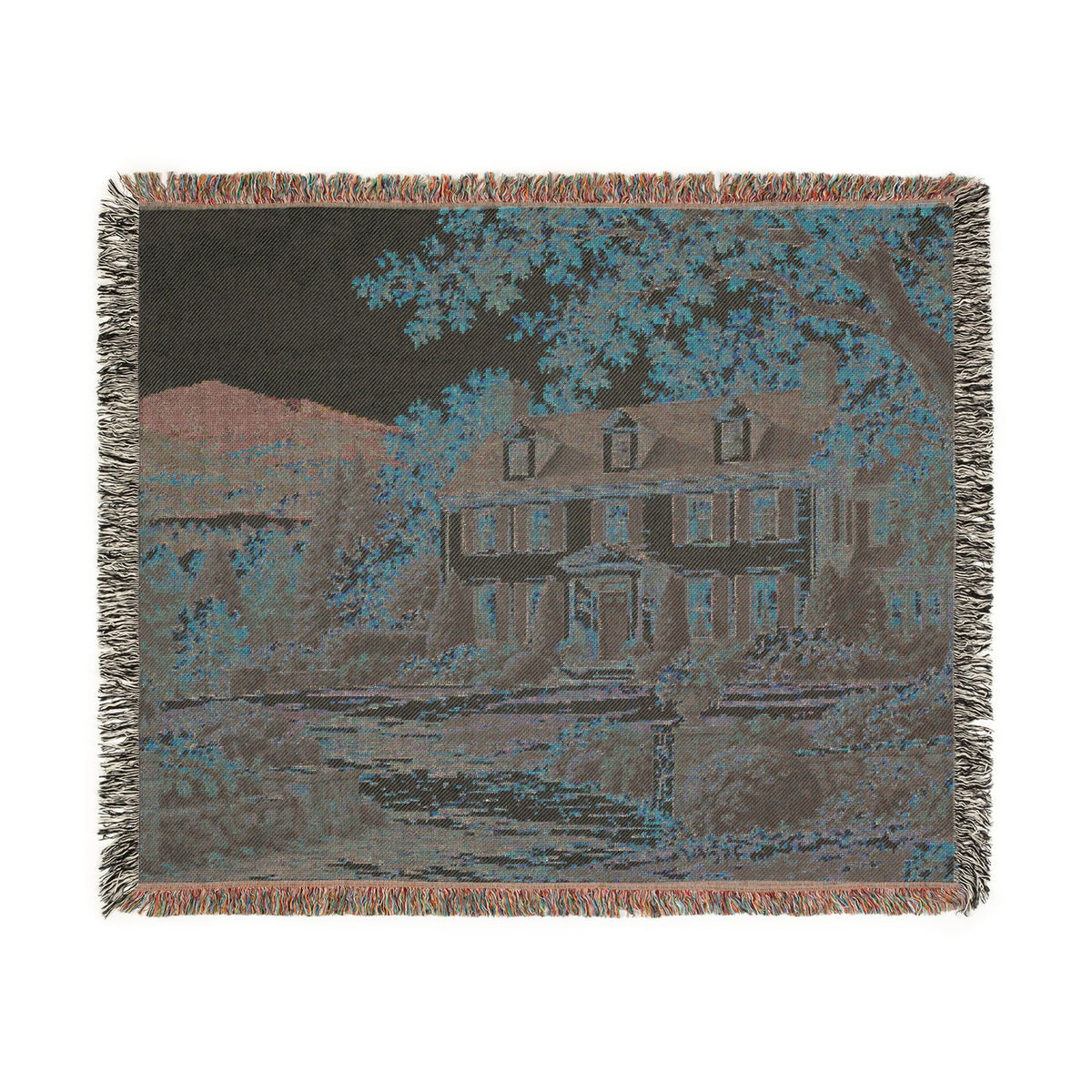 Autumn at Home Woven Throw — Colonial Landscape | 100% Cotton