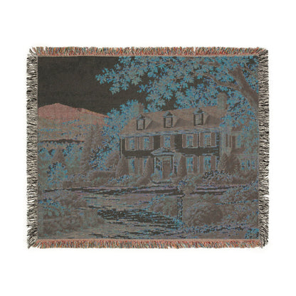 Autumn at Home Woven Throw — Colonial Landscape | 100% Cotton
