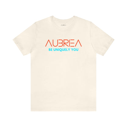 AUBRIEA COLOR LOGO CREWNECK UNISEX JERSEY SHORT SLEEVE TEE