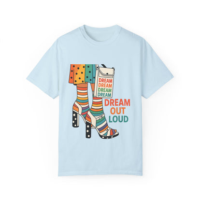 Dream Out Loud Rainbow-Inspired T-shirt with Empowering Message