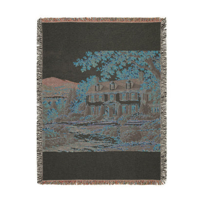Autumn at Home Woven Throw — Colonial Landscape | 100% Cotton