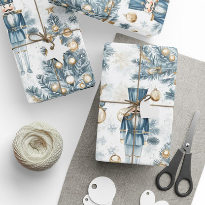 Vintage Nutcrackers & Christmas Trees Wrapping Paper