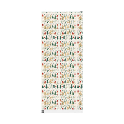 Nordic Scandinavian Forest Holiday Wrapping Paper