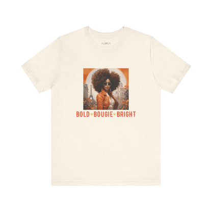 T-Shirt - Black Girl Magic Bold Bougie Shining Bright Vintage Collage Tee