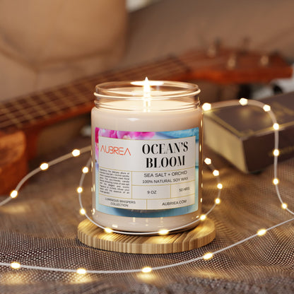 Ocean's Bloom Sea Salt + Orchid Scented Soy Candle, 9oz