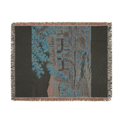 Autumn at Home Woven Throw — Colonial Landscape | 100% Cotton