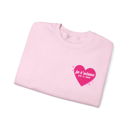 JE T'AIME I LOVE YOU 24-7-365 SWEATSHIRT