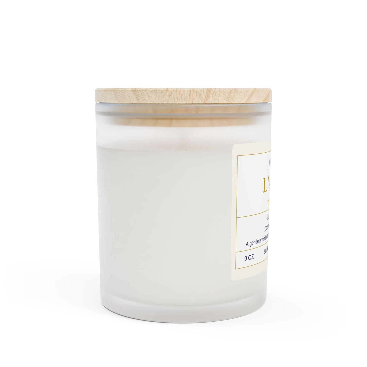 L’AUBE (The Dawn) Lavender Frosted Glass Candle – 11oz
