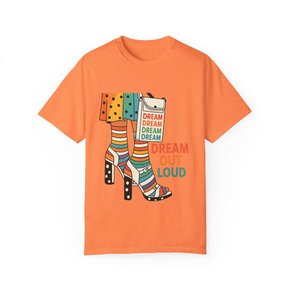 Dream Out Loud Rainbow-Inspired T-shirt with Empowering Message