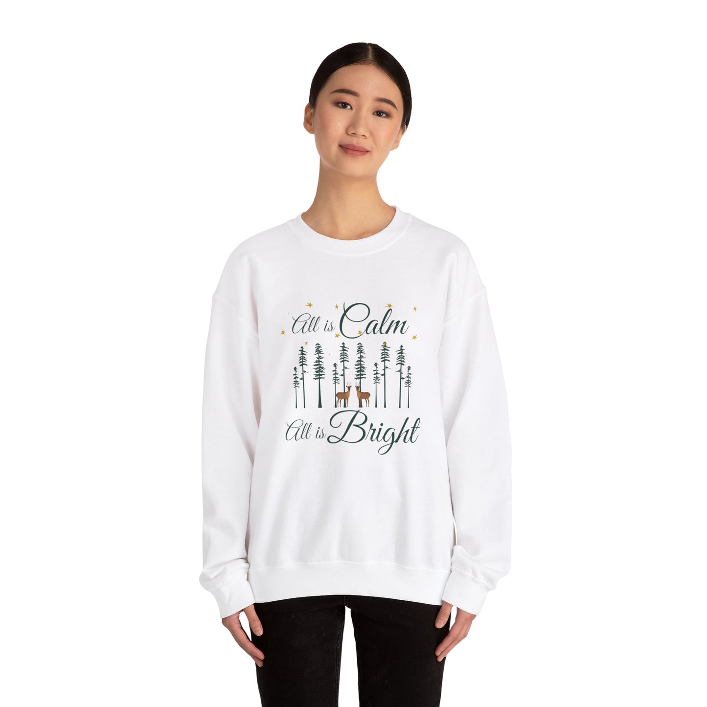 ALL IS CALM ALL IS BRIGHT UNISEX CREWNECK SWEATSHIRT