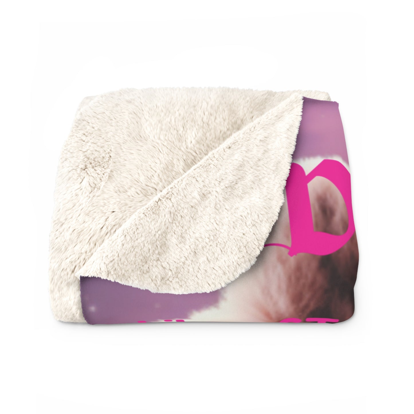 PREMIUM SHERPA FLEECE BLANKET FOR DAUGHTERS - PINK MAMA BEAR, BABY