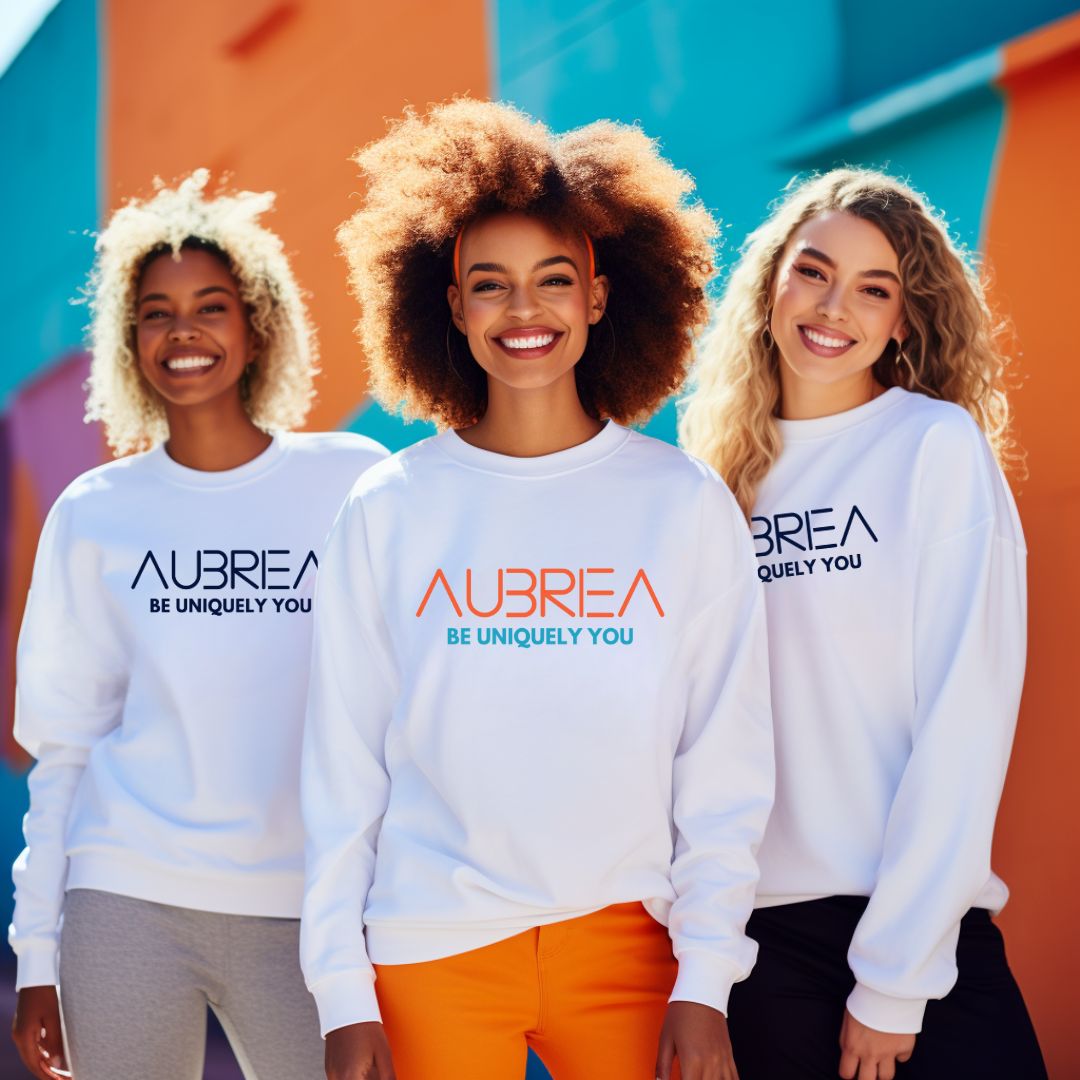 AUBRIEA LOGO CREWNECK SWEATSHIRT