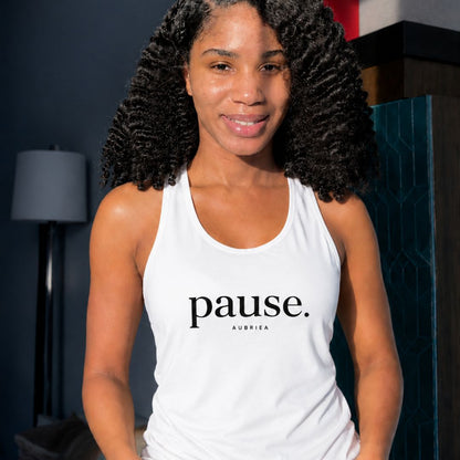 pause. Racerback Tank Top