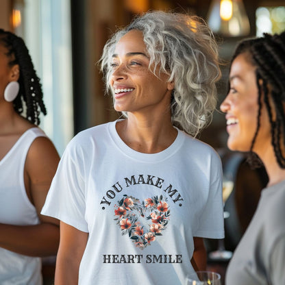 YOU MAKE MY HEART SMILE UNISEX GARMENT-DYED T-SHIRT