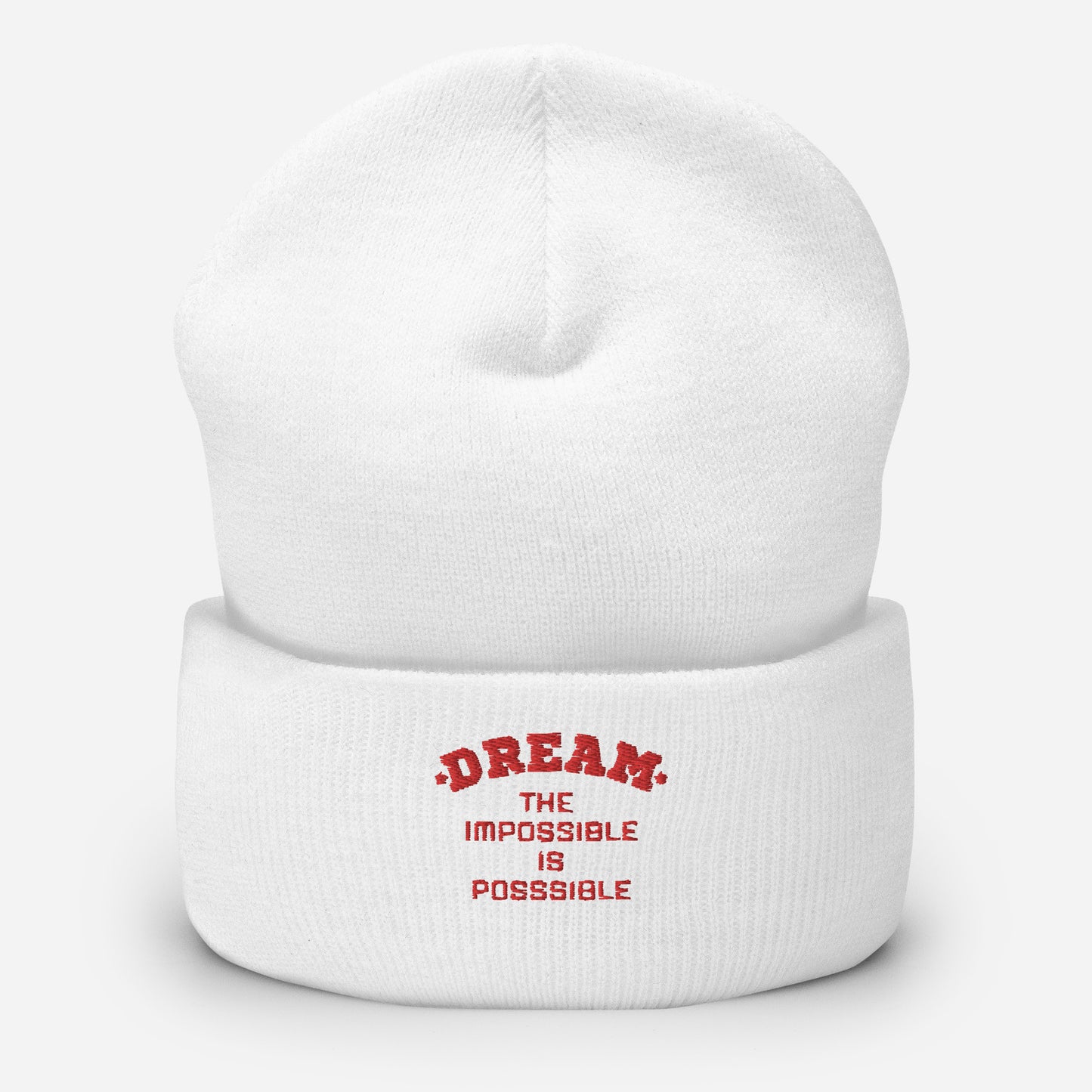 DREAM THE IMPOSSIBLE CUFFED BEANIE HAT