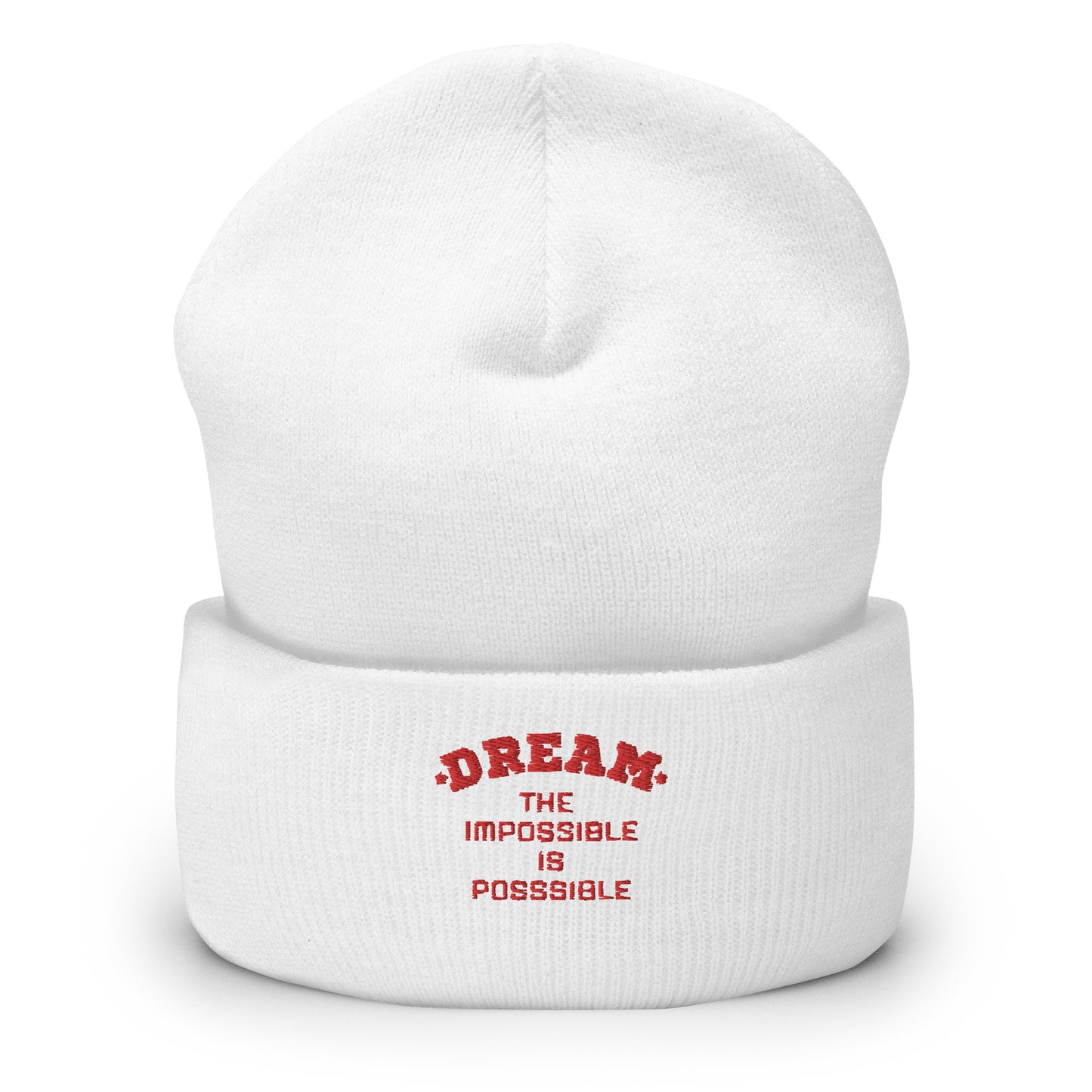 DREAM THE IMPOSSIBLE CUFFED BEANIE HAT