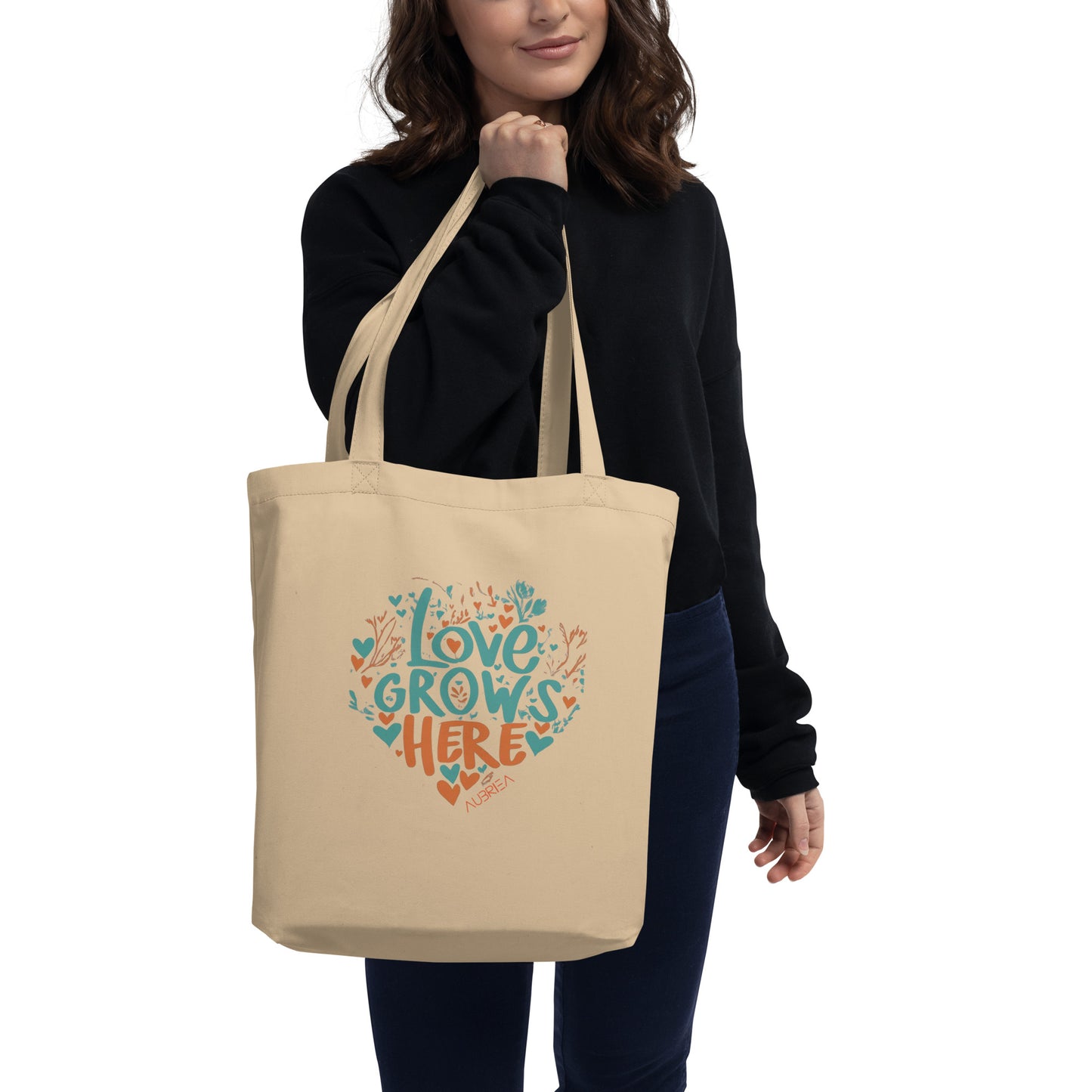 LOVE GROWS HERE ECO TOTE BAG