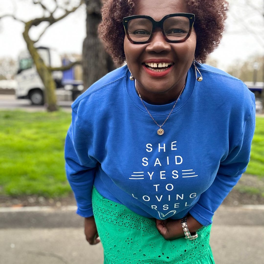 SHE SAID YES TO LOVING HERSELF PREMIUM CREWNECK SWEATSHIRT