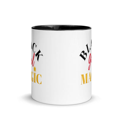 "BLACK GIRL MAGIC" MUG WITH COLOR INSIDE