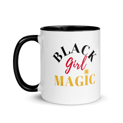 "BLACK GIRL MAGIC" MUG WITH COLOR INSIDE