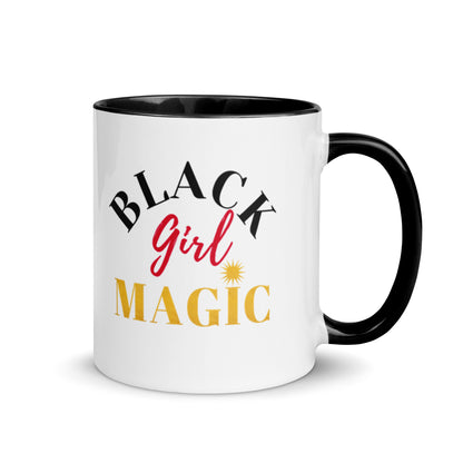 "BLACK GIRL MAGIC" MUG WITH COLOR INSIDE