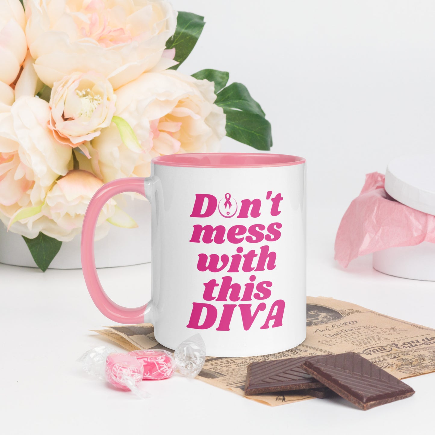 Don't Mess with This Diva - Breast Cancer Awareness Mug