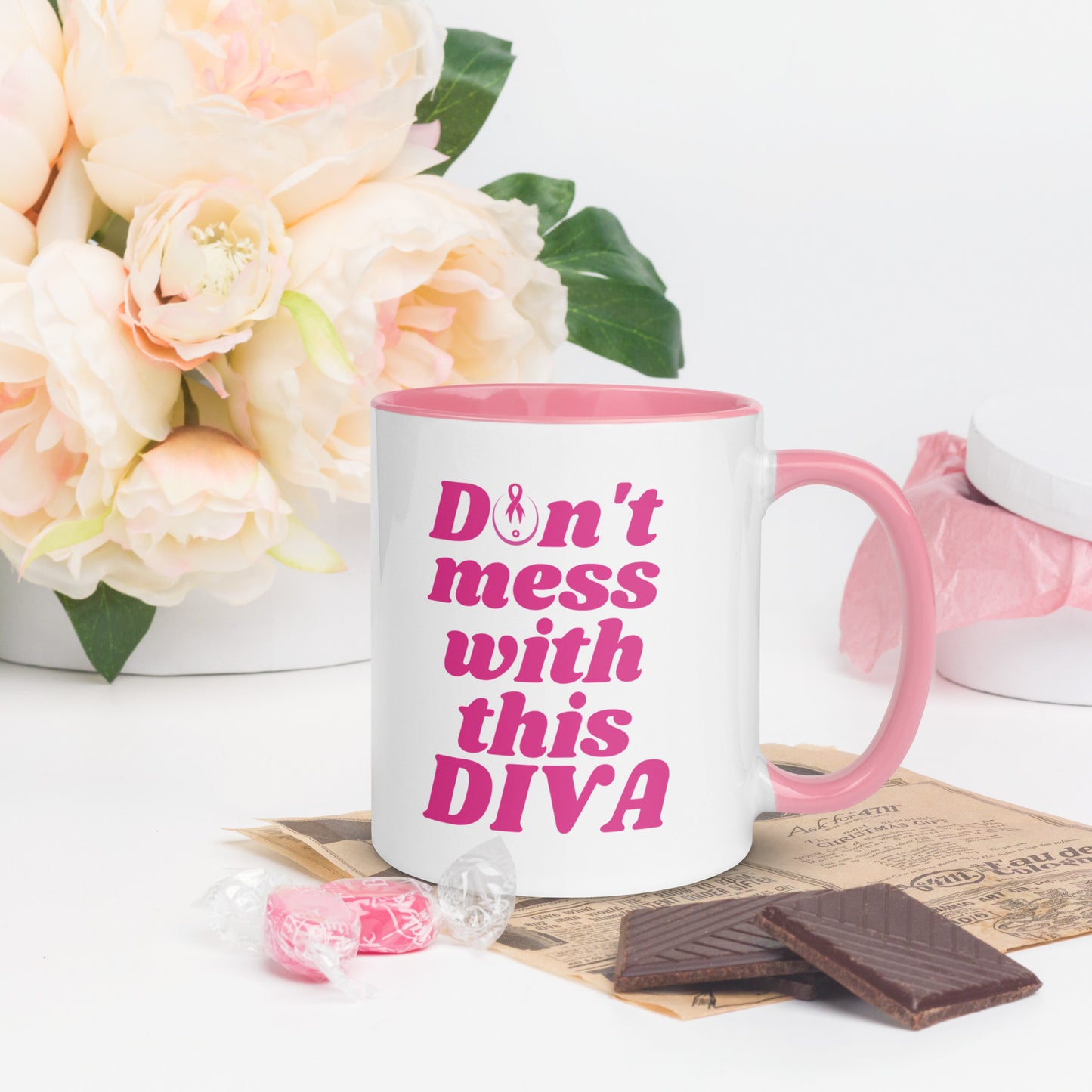 Don't Mess with This Diva - Breast Cancer Awareness Mug