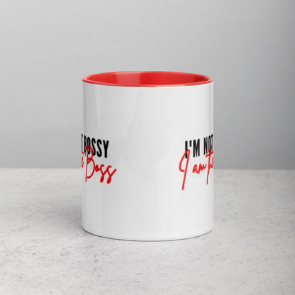 I'M NOT BOSSY, I AM THE BOSS MUG WITH COLOR INSIDE