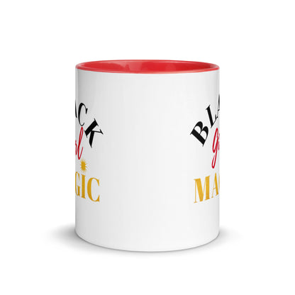 "BLACK GIRL MAGIC" MUG WITH COLOR INSIDE