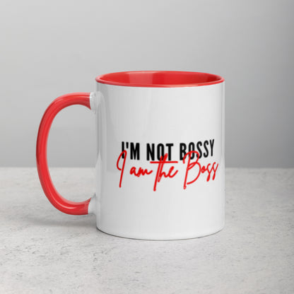 I'M NOT BOSSY, I AM THE BOSS MUG WITH COLOR INSIDE