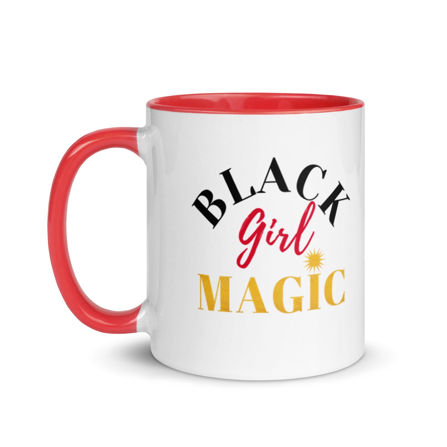 "BLACK GIRL MAGIC" MUG WITH COLOR INSIDE