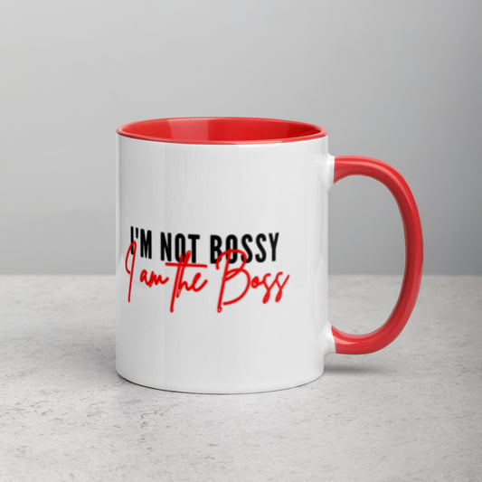 I'M NOT BOSSY, I AM THE BOSS MUG WITH COLOR INSIDE