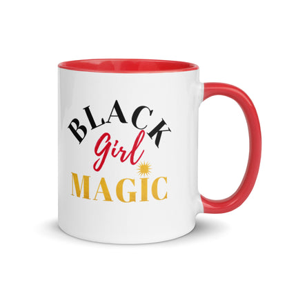 "BLACK GIRL MAGIC" MUG WITH COLOR INSIDE