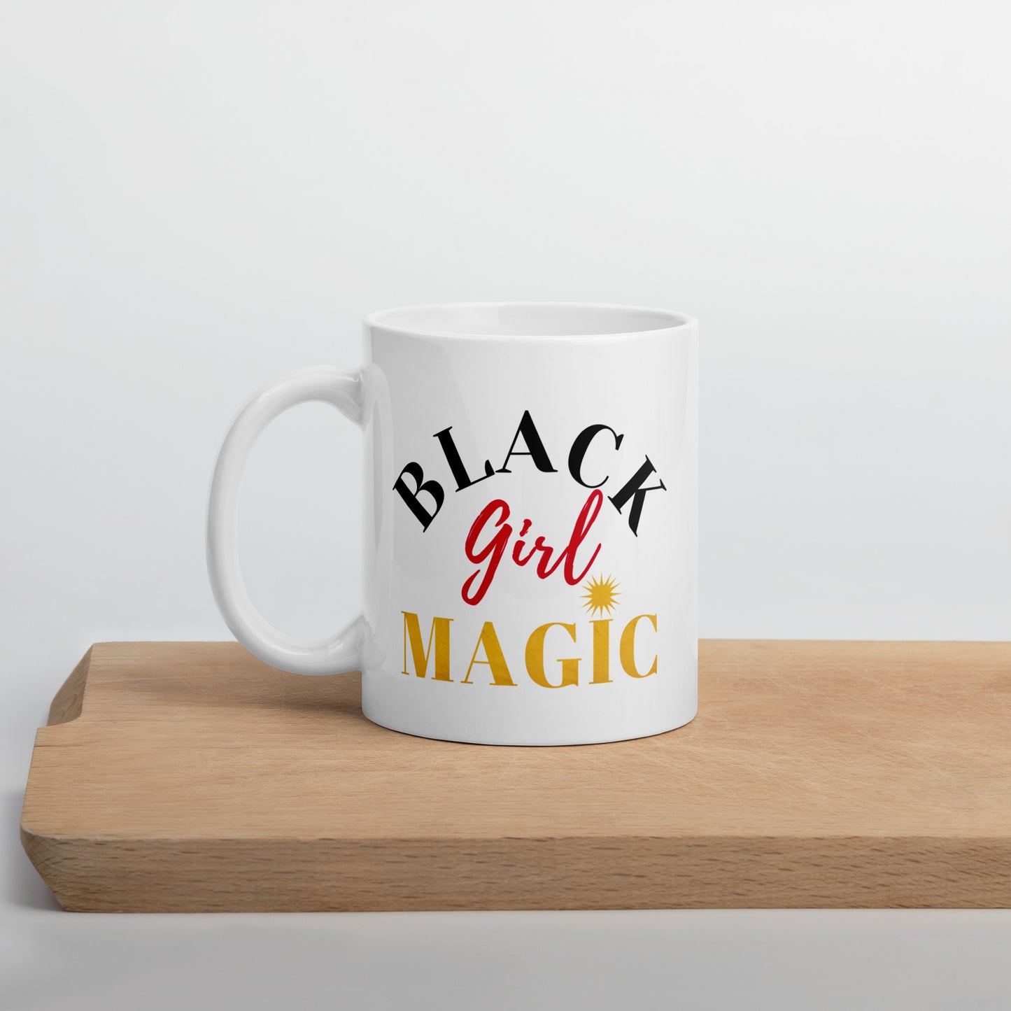 White glossy mug